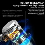 ​SOKANY 2 in 1 Handheld Vacuum Cleaner for Home 2000W 15000Pa Household 3 Gear Adjustable Vacuum Cleaner with Removable Stick Rotating Head 3 Suction Nozzles 1.1L Visible Dust Cup 435