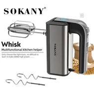 ​SOKANY 6651 Electric Hand Mixer 800W 5 Speeds with Dough Hook for Whipping Mixing Cookies Cakes Eggs & Dough 364