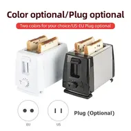 ​Small Stainless Steel Bread Toaster 2 Slice Wide Slot with 6 Preset Temperature and Timing Manual Stop Removable Crumb Tray for Home Kitchen Office - White 366