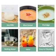 ​Soymilk Maker 350mL Multifunction Machine Juicer Soy Milk Stainless Steel Blade Multi Cooker Mixer for Rice Cereal Boiling Water Baby Food 367
