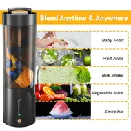 XIP8 Portable Blender for Shakes and Smoothies 16OZ 15W Magnetic Charging 20000rpm 6 Sharp Blades Waterproof Multifunctional Household Electric Juicer Cup 370