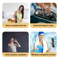 XIP8 Portable Blender for Shakes and Smoothies 16OZ 15W Magnetic Charging 20000rpm 6 Sharp Blades Waterproof Multifunctional Household Electric Juicer Cup 370