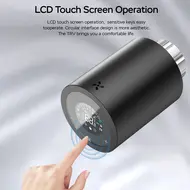 ​LCD digital thermostatic radiator valve for Tuya Zigbee APP mini radiator valve smart temperature controller automatic radiator voice control thermostat control switch touchscreen - White 559