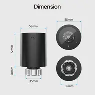 ​LCD digital thermostatic radiator valve for Tuya Zigbee APP mini radiator valve smart temperature controller automatic radiator voice control thermostat control switch touchscreen - White 559