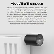 ​LCD digital thermostatic radiator valve for Tuya Zigbee APP mini radiator valve smart temperature controller automatic radiator voice control thermostat control switch touchscreen - White 559