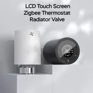 ​LCD digital thermostatic radiator valve for Tuya Zigbee APP mini radiator valve smart temperature controller automatic radiator voice control thermostat control switch touchscreen - White 559