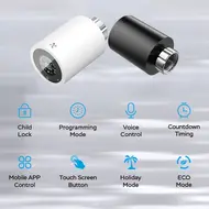 ​LCD digital thermostatic radiator valve for Tuya Zigbee APP mini radiator valve smart temperature controller automatic radiator voice control thermostat control switch touchscreen - White 559
