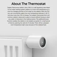 ​LCD digital thermostatic radiator valve for Tuya Zigbee APP mini radiator valve smart temperature controller automatic radiator voice control thermostat control switch touchscreen - White 559