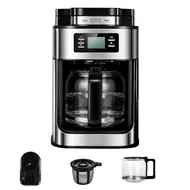 ​1050W Programmable Coffee Maker with Timer 1.2L Large Capacity 2-8 Cups Grind and Brew Automatic Drip Coffee Machine with BuiltIn Burr Coffee Grinder 483