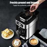 ​1050W Programmable Coffee Maker with Timer 1.2L Large Capacity 2-8 Cups Grind and Brew Automatic Drip Coffee Machine with BuiltIn Burr Coffee Grinder 483