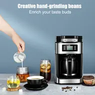 ​1050W Programmable Coffee Maker with Timer 1.2L Large Capacity 2-8 Cups Grind and Brew Automatic Drip Coffee Machine with BuiltIn Burr Coffee Grinder 483