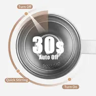 380mL Self Stirring Mug with Lid Automatic Magnetic Stainless Steel Coffee Cup for Coffee Milk Cocoa Hot Chocolate & Tea - White 485