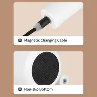 380mL Self Stirring Mug with Lid Automatic Magnetic Stainless Steel Coffee Cup for Coffee Milk Cocoa Hot Chocolate & Tea - White 485