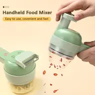 ​4 In 1 Handheld Electric Food Chopper Vegetable Cutter Set  USB Powered for Garlic Chili Onion Celery Ginger 510