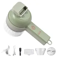 ​4 In 1 Handheld Electric Food Chopper Vegetable Cutter Set  USB Powered for Garlic Chili Onion Celery Ginger 510