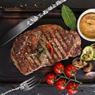 ​40PCS Stainless Steel Silverware Set Mirror Polished Cutlery Flatware with Flower Pattern 8 Knives 8 Forks 8 Spoons 8 Tea Forks 8 Teaspoons for Kitchen Restaurant Party 489