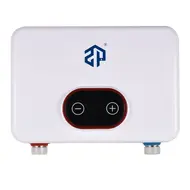 ​5.5KW Tankless Electric Water Heater 220V LED Digital Display 30-55 ºC with Overheat Protection 562