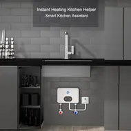 ​5.5KW Tankless Electric Water Heater 220V LED Digital Display 30-55 ºC with Overheat Protection 541