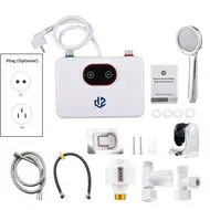 ​5.5KW Tankless Electric Water Heater 220V LED Digital Display 30-55 ºC with Overheat Protection 541