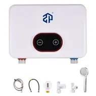 ​5.5KW Tankless Electric Water Heater 220V LED Digital Display 30-55 ºC with Overheat Protection 562