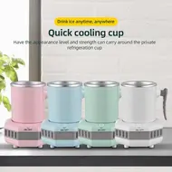 ​Aluminum Beverage Cooler and Mug Warmer with Handle for Desk 15oz Portable Electric Bottle Can Cooler Warmer for Coffee Beer Wine Juice Milk -  White 530