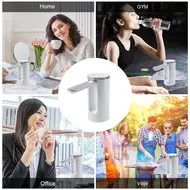 Automatic Water Dispenser with Water Quantity Selection for Universal Gallon Bottles Electric Foldable Pump USB Charging - White 526