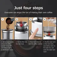 Coffee Maker Portable Espresso Machine with Tritan Water Tank Mini Electric Drip Outdoor Coffee Pot 458