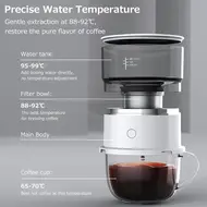 Coffee Maker Portable Espresso Machine with Tritan Water Tank Mini Electric Drip Outdoor Coffee Pot 458