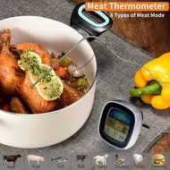 Digital Kitchen Thermometer Probe Color Touch Screen Meat Barbecue Food Temperature Measurement Tool - 2Pcs 506