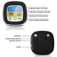 Digital Kitchen Thermometer Probe Color Touch Screen Meat Barbecue Food Temperature Measurement Tool - 2Pcs 506