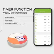 Tuya ZigBee digital display intelligent temperature controller multifunctional electric floor heating system compatible with Alexa and Google Assistant -  White 561