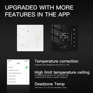 Tuya ZigBee digital display intelligent temperature controller multifunctional electric floor heating system compatible with Alexa and Google Assistant -  White 561