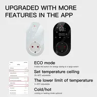 ​WiFi Intelligent LED Thermostat 16A Breeding Incubation Constant Temperature Socket Energy Saving Timer Socket - White 552