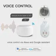 ​WiFi Intelligent LED Thermostat 16A Breeding Incubation Constant Temperature Socket Energy Saving Timer Socket - White 552