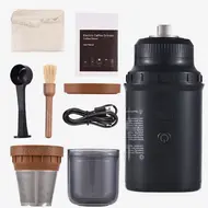 Electric Burr Coffee Grinder 24W Portable USB Rechargeable 25 Gears Adjustable Burr Mill with Stainless Steel Core & Cleaning Brush 465