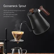 ​Electric Gooseneck Kettle 1200W Stainless Steel NTC Temp Control LCD Display Auto Shut Off 0.9L Pour Over Coffee  Tea Boiler 479