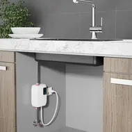 ​Electric Mini Tankless Water Heater 220V 3500W Bathroom Kitchen Washing Machine with LCD Display for Shower Bathroom Kitchen Washing Machine EU Plug 540