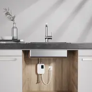 ​Electric Mini Tankless Water Heater 220V 3500W Bathroom Kitchen Washing Machine with LCD Display for Shower Bathroom Kitchen Washing Machine EU Plug 540