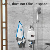 ​Electric instant water heater LCD digital display thermostatic shower water heater waterproof 304 stainless steel tankless water heater 539