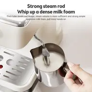 Espresso Coffee Machine 20 Bar Stainless Steel 2 n 1 Semi Automatic Cappuccino Latte Maker with Milk Frother 1.5L  Removable Water Tank Coffee Portafilter and Tamper Spoon 461