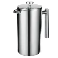 ​French Press 304 Stainless Steel Thermal Coffee Maker Tea Maker 800ML 3 Filters Anti-scald Handle Rustproof Coffee Press 480