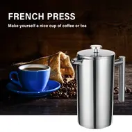 ​French Press 304 Stainless Steel Thermal Coffee Maker Tea Maker 800ML 3 Filters Anti-scald Handle Rustproof Coffee Press 480