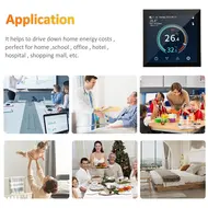 ​HYT001 WIFI Smart Heating Thermostat Digital Temperature Controller Mobile Phone APP Control Touchscreen LCD Display Weekly Programmable Thermostat Frost Protection for Home School Office Hotel Smart Life APP Control 553