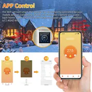 ​HYT001 WIFI Smart Heating Thermostat Digital Temperature Controller Mobile Phone APP Control Touchscreen LCD Display Weekly Programmable Thermostat Frost Protection for Home School Office Hotel Smart Life APP Control 553