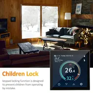 ​HYT001 WIFI Smart Heating Thermostat Digital Temperature Controller Mobile Phone APP Control Touchscreen LCD Display Weekly Programmable Thermostat Frost Protection for Home School Office Hotel Smart Life APP Control 553