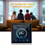 ​HYT001 WIFI Smart Heating Thermostat Digital Temperature Controller Mobile Phone APP Control Touchscreen LCD Display Weekly Programmable Thermostat Frost Protection for Home School Office Hotel Smart Life APP Control 553