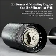 ​Hand Coffee Grinder Pentagonal Grinding Core Portable Freshly Grinded Coffee Bean Grinder for Home Appliances - Silver 473