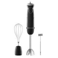 ​Homgeek 500W Immersion Hand Blender 3 in 1 6 Speed Electric Stick with Turbo Stainless Steel Whisk & Milk Frother Attachments Black 490