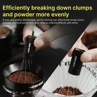 MHW 3BOMBER Adjustable WDT Tool Espresso 8 Needles 0.4mm Coffee Distributor with Magnetic Stand 6 Spare Needles & Adjustable Range Coffee Stirrer for Espresso Machine 482