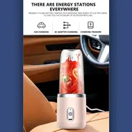 ​Mini Mixer 40W Juice Blender  Personal Size Portable Rechargeable USB Double Cup - Pink 508